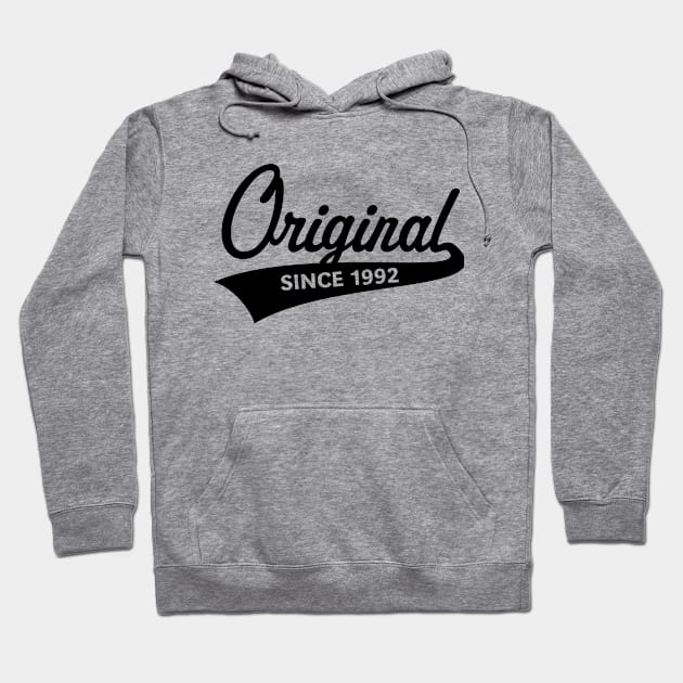 Original Since 1992 (Year Of Birth / Birthday / Black) Hoodie by MrFaulbaum